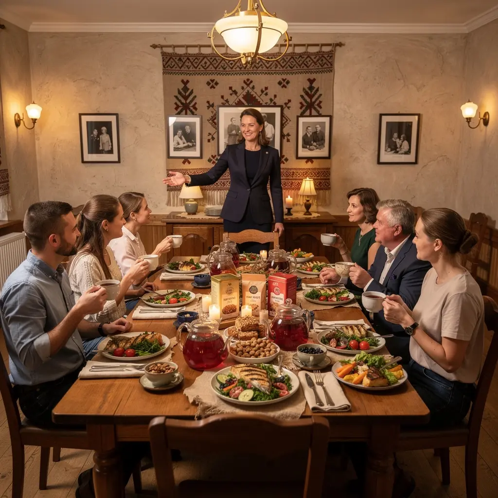 Gražiai pristatytas arbatos maišelis su antioksidantais, stiprinančiais širdies funkciją.