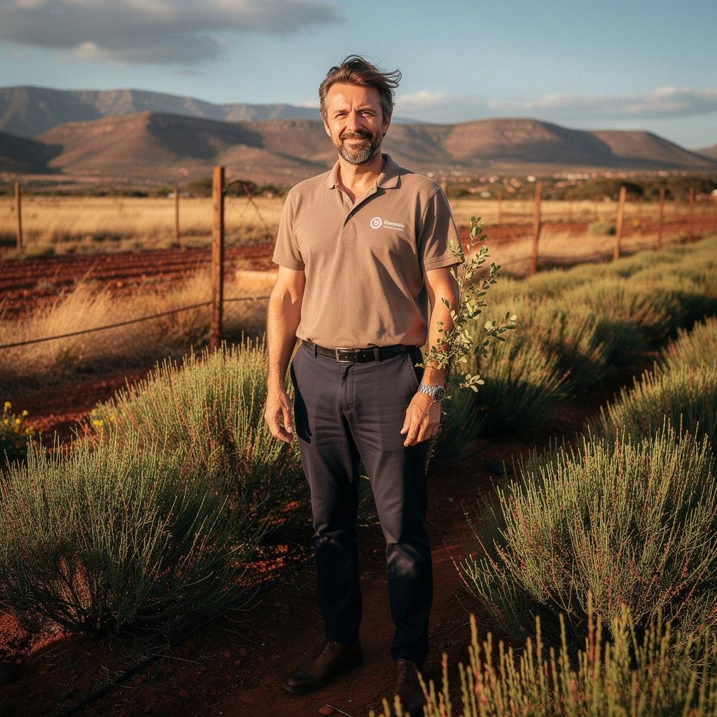 Rooibos arbatos puodelis su vaisiais ir žolelėmis, pabrėžiantis natūralumą.